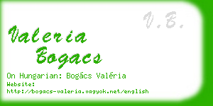 valeria bogacs business card