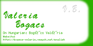 valeria bogacs business card